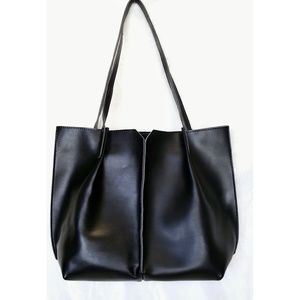 Pinched Raw Edge Tote Bag